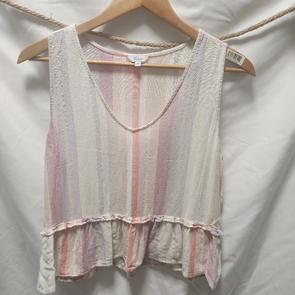 Rails "Maria" Sleeveless Blouse Soft Pink XS